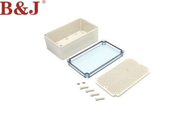Plastic Electrical Enclosure Box Waterproof , Grey Wall Mount Weatherproof Enclosure