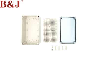 Plastic Electrical Enclosure Box Waterproof , Grey Wall Mount Weatherproof Enclosure